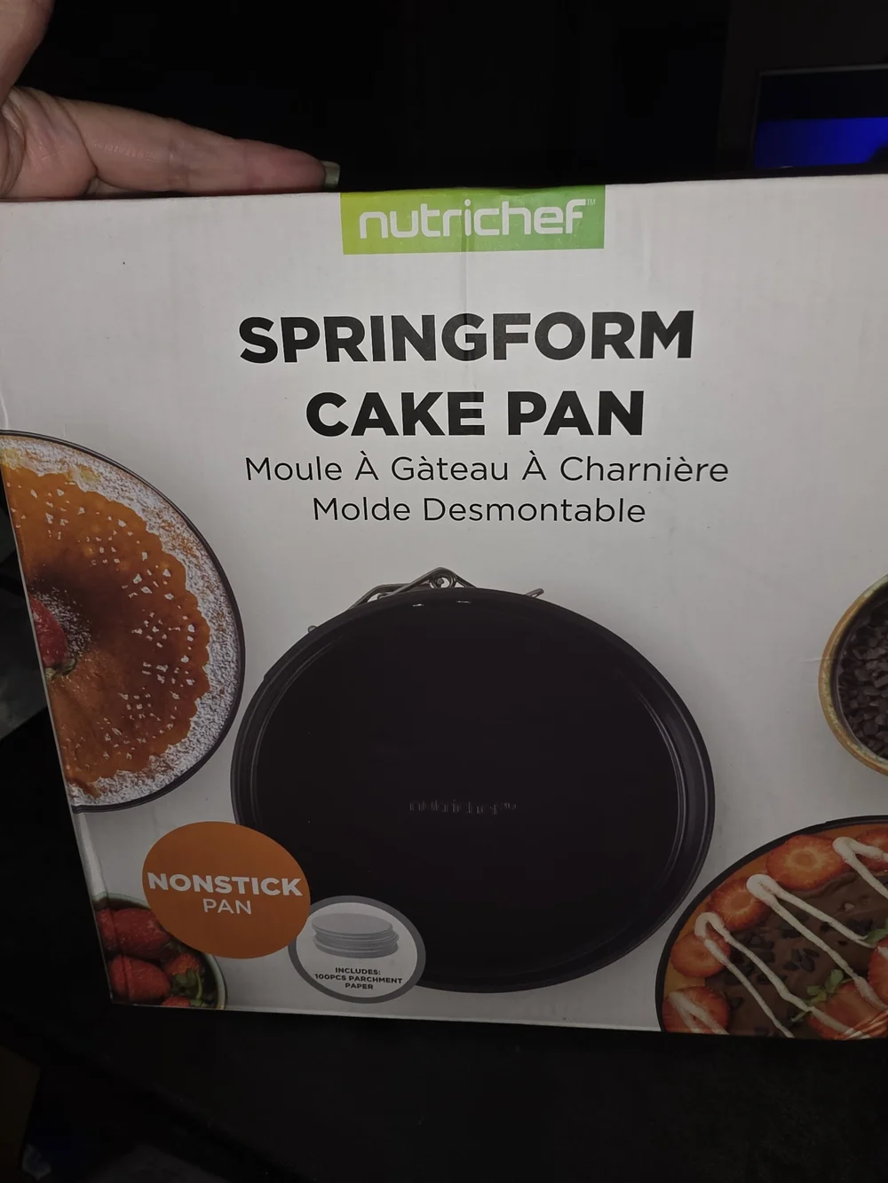 Non-Branded Black Springform Cake Pan with Silver Latch